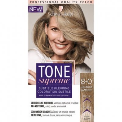 Schwarzkopf Tone supreme 8-0 midden blond bnl