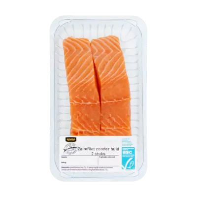 Huismerk Zalmfilet zonder Huid 2 Stuks