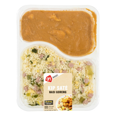 Budget Huismerk Kipsaté met nasi goreng