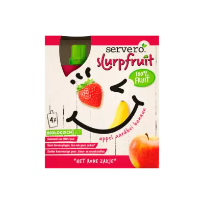 Servero Slurpfruit 100% Fruit Biologisch Het Rode Zakje