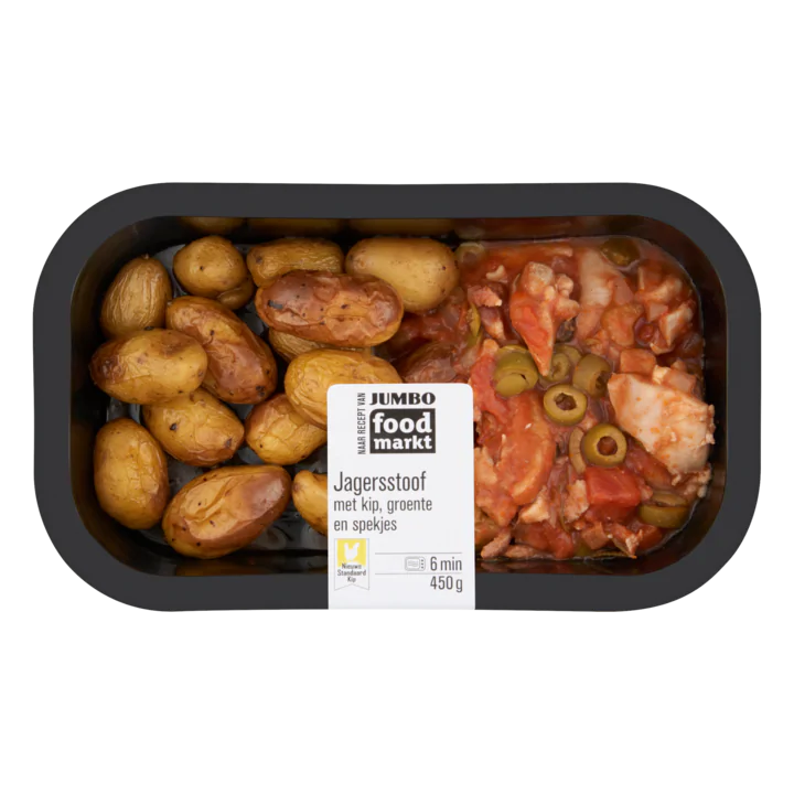 Huismerk Foodmarkt Jagersstoof met Kip, Groente en Spekjes