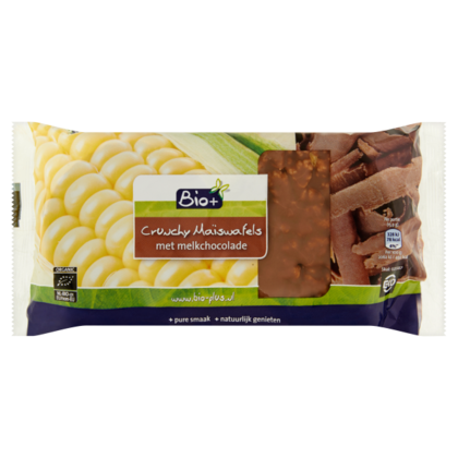 Bio+ Maiswafel met chocolade bio