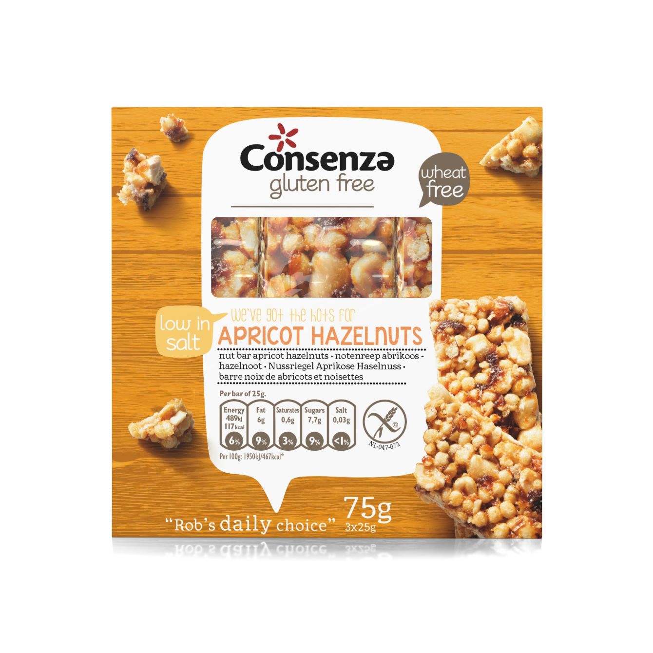 Consenza Abrikozen-hazelnoot Repen