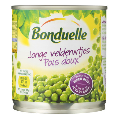 Bonduelle Velderwtjes jong, blik