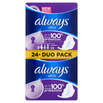 Always Ultra Long Maandverband met Vleugels Duopak