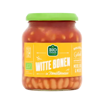 Huismerk Biologische Witte Bonen in Tomatensaus