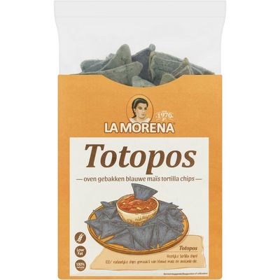 La Morena Totopos blauwe maïs tortilla chips