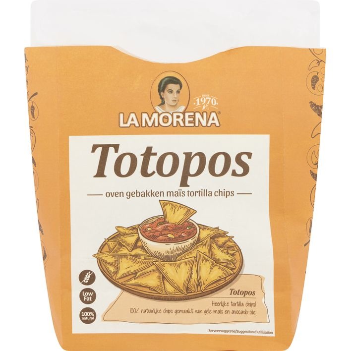La Morena Totopos gele maïs tortilla chips