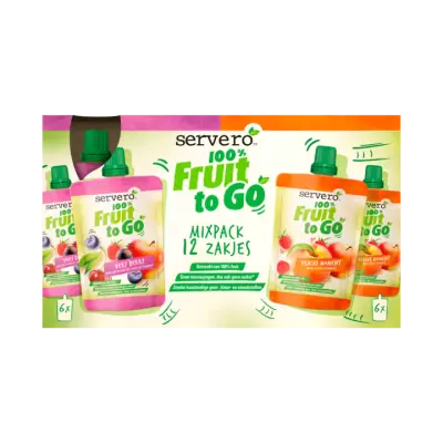 Servero 100% Fruit to Go Very Berry & Peachy Moment Mixpack