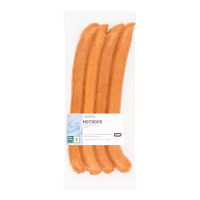 Huismerk Varken Hotdogs 4 Stuks