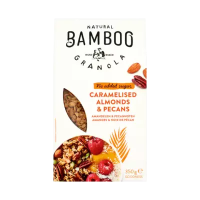 Bamboo Granola Gekaramelliseerde Amandelen en Pecannoten