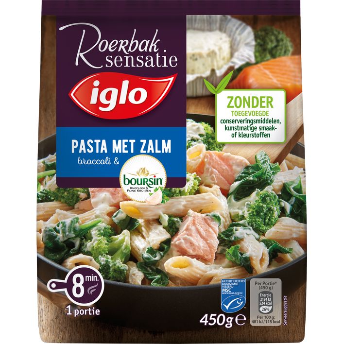 Iglo Roerbak pasta met zalm