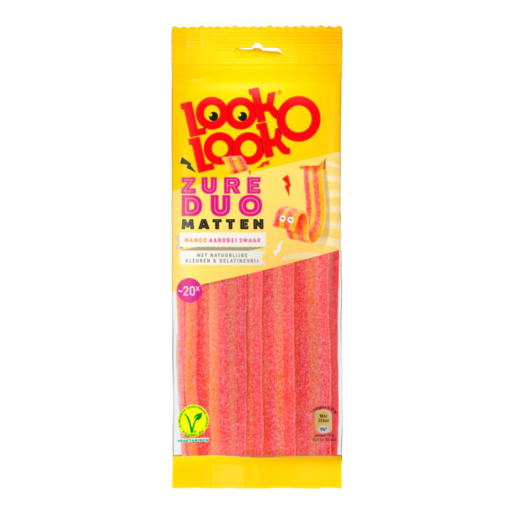 Look-O-Look Zure Duo Matten Mango Aardbei Smaak 20 Stuks