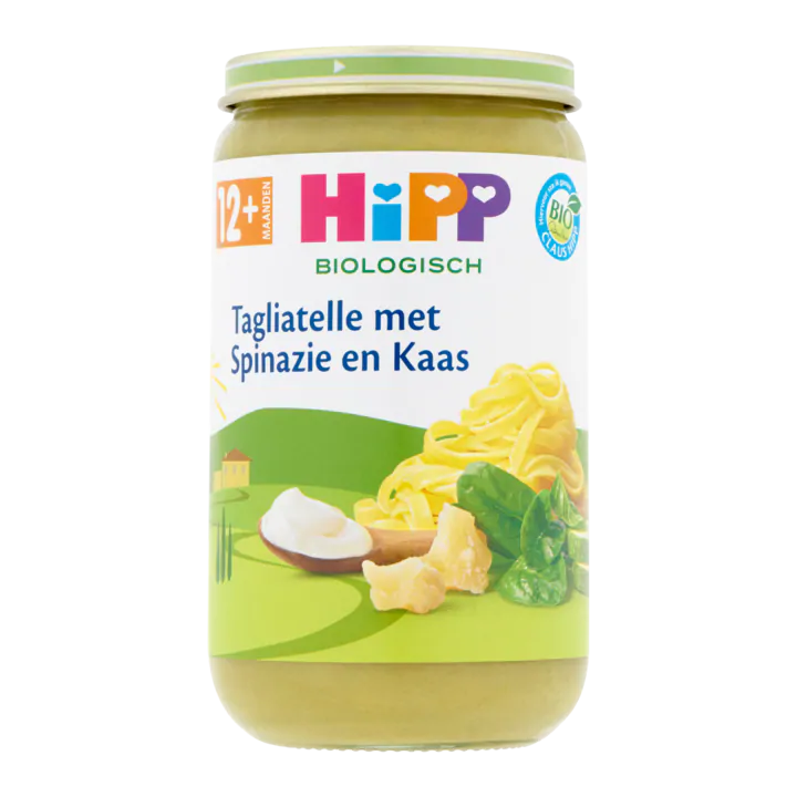HiPP Biologisch Tagliatelle met Spinazie en Kaas 12+ Maanden