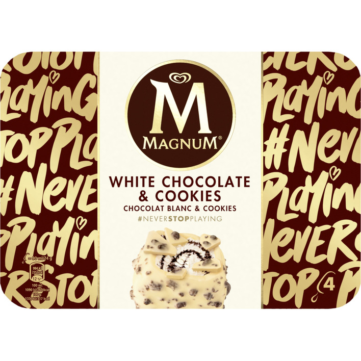 Magnum IJs white chocolates & cookies