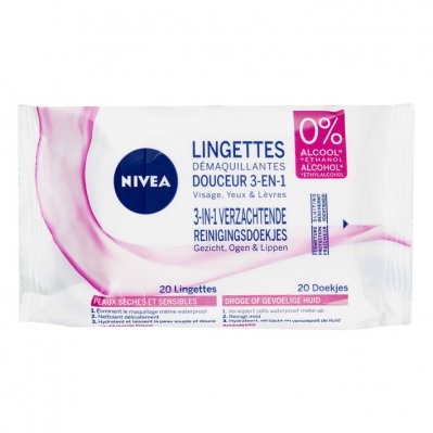 Nivea 3-in-1 verzachtende reinigingsdoekjes