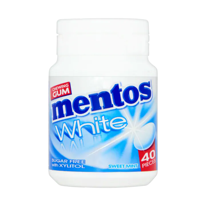 Mentos Gum White Sweet Mint Sugarfree 40 Stuks