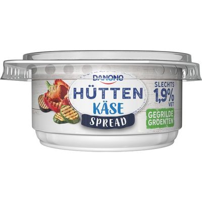 Danone Hüttenkase spread gegrilde groente