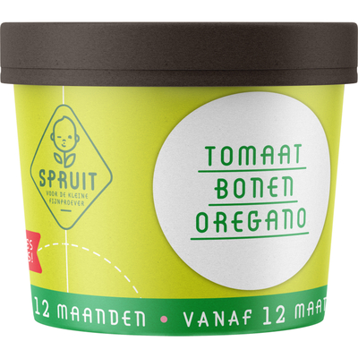 Spruit V.a. 12mnd: tomaat bonen oregano