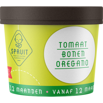 Spruit V.a. 12mnd: tomaat bonen oregano
