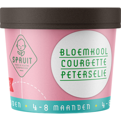 Spruit 4-8mnd: bloemkool courgette peterselie