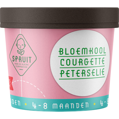 Spruit 4-8mnd: bloemkool courgette peterselie