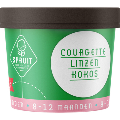 Spruit 8-12mnd: courgette linzen kokos