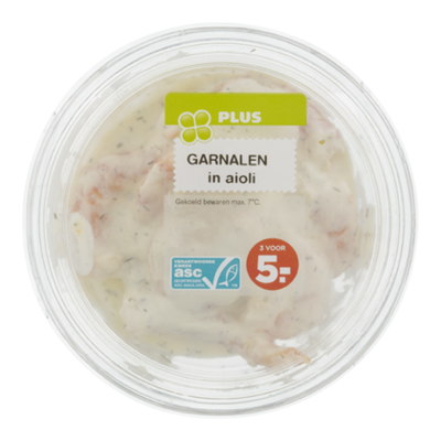 Huismerk Garnalen in aioli