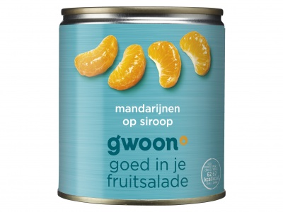 Huismerk Mandarijnen op siroop