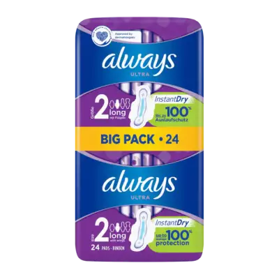 Always Ultra Long (Maat 2) Maandverband Met Vleugels x