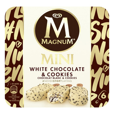 Magnum IJs mini white chocolate & cookies