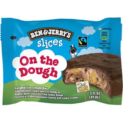 Ben & Jerry's IJs caramel on the dough bar