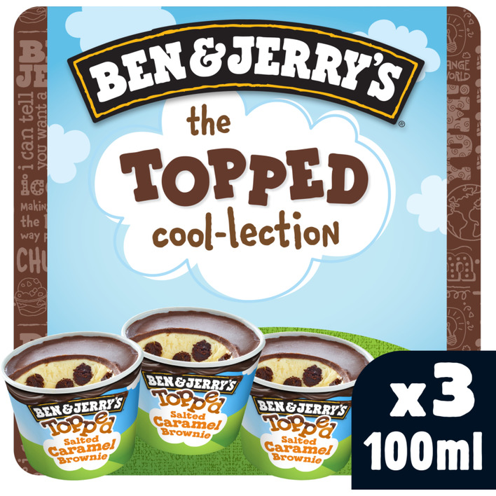 Ben & Jerry's IJs topped salted brownie