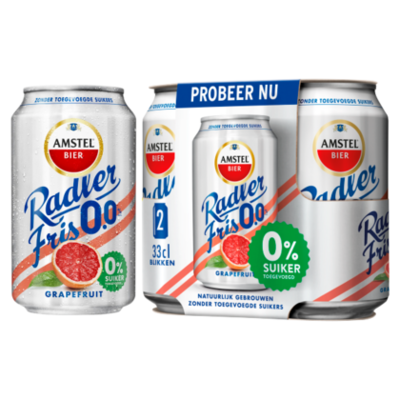 Amstel Radler Fris 0.0 Bier Grapefruit Blik