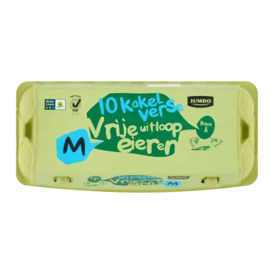 Huismerk 10 Kakelverse Vrije Uitloopeieren M