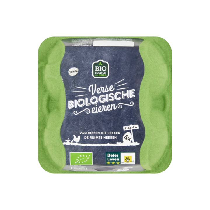 Huismerk 4 Verse Biologische Eieren S/M