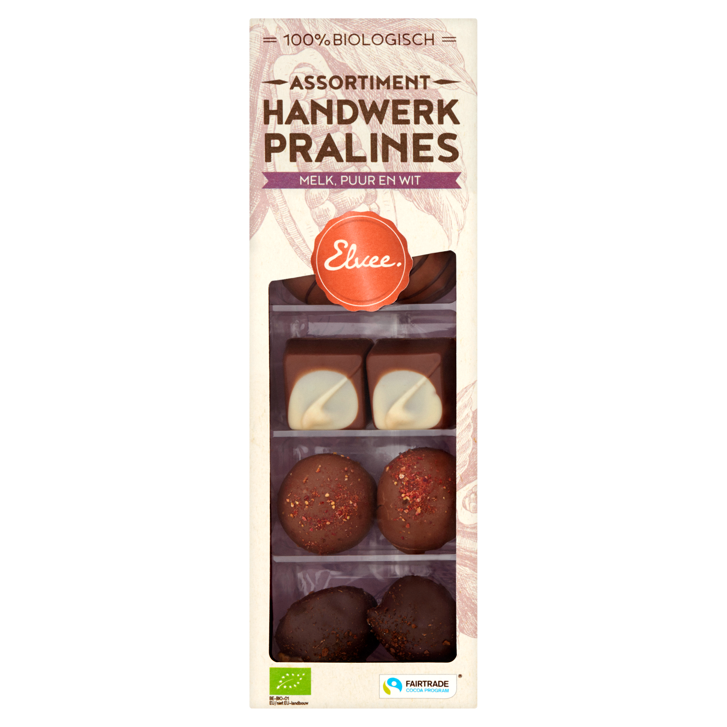 Elvee Handwerk Pralines Biologisch 135 g