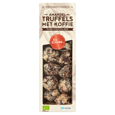 Elvee Amandel Truffels met Koffie Biologisch 140 g
