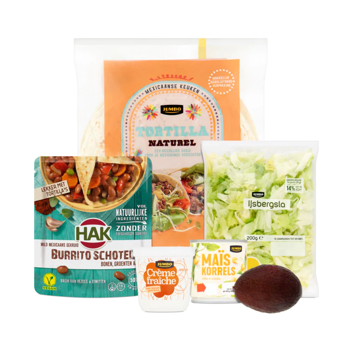 Maaltijdpakket Mexicaanse Burrito's