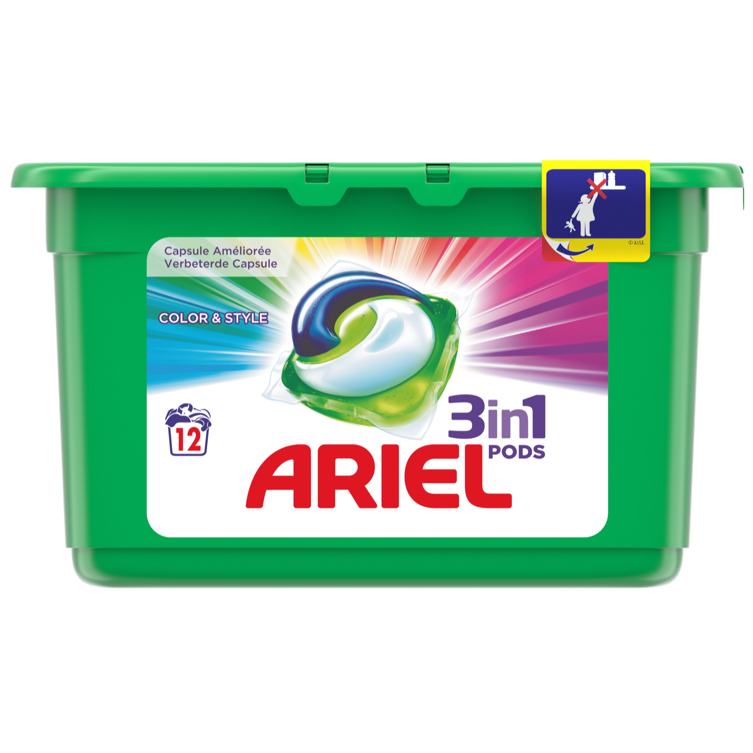 Ariel Vloeibaar wasmiddel 3-in-1 pods color & style