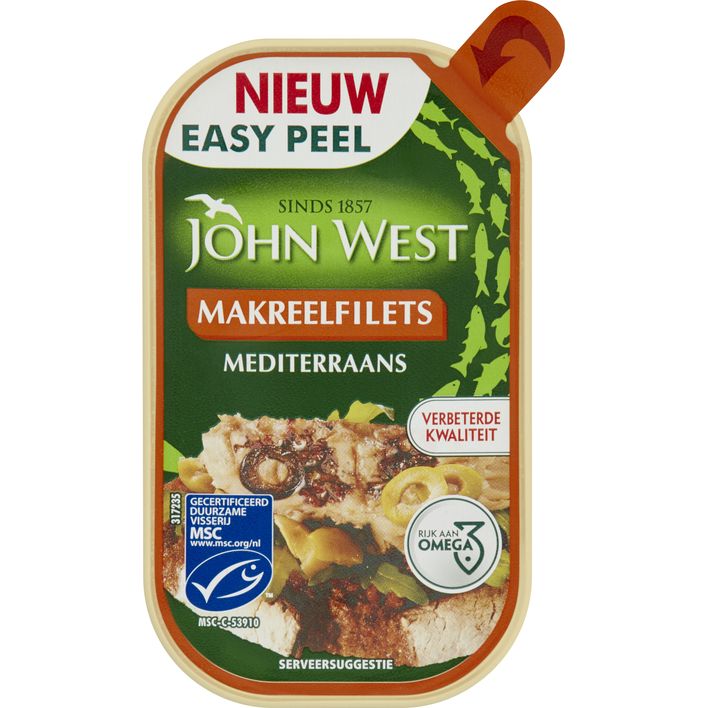 John West Makreelfilet mediteraans MSC