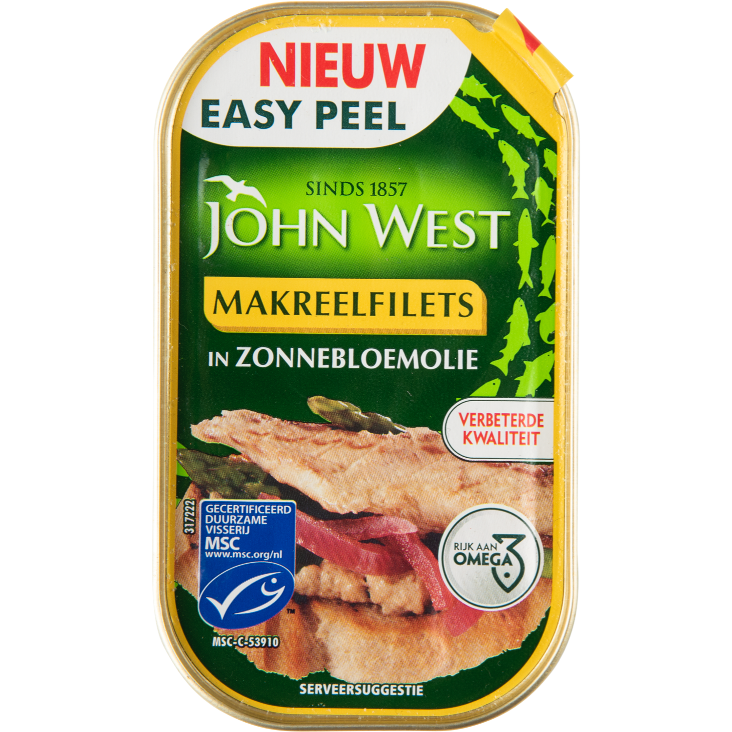 John West Makreelfilets in zonnebloemolie