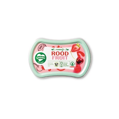 Huismerk ijs duo rood fruit