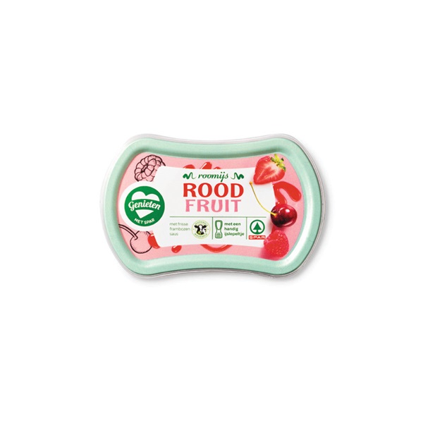 Huismerk ijs duo rood fruit