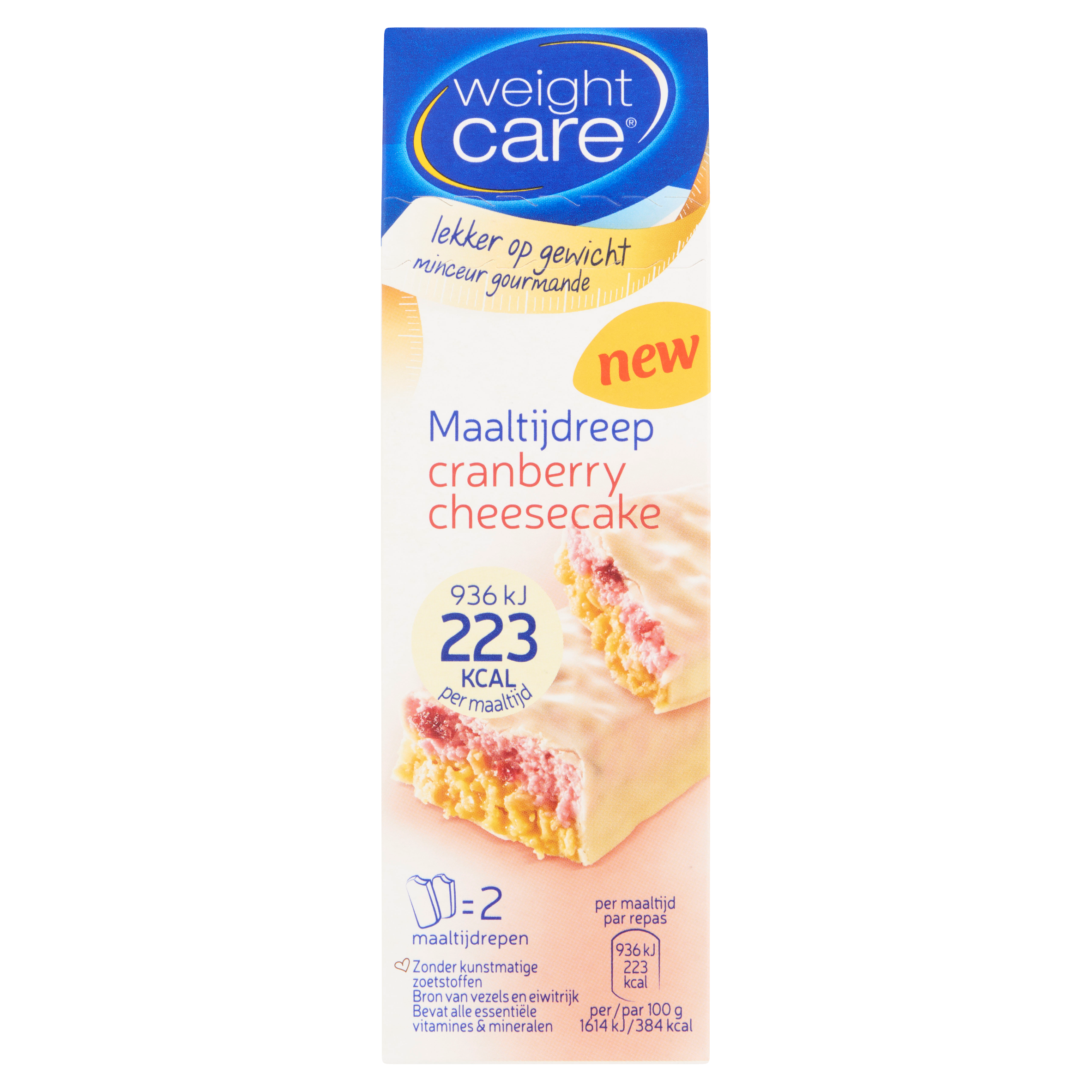 Weight Care Maaltijdreep Cranberry Cheesecake 2 x 58 g