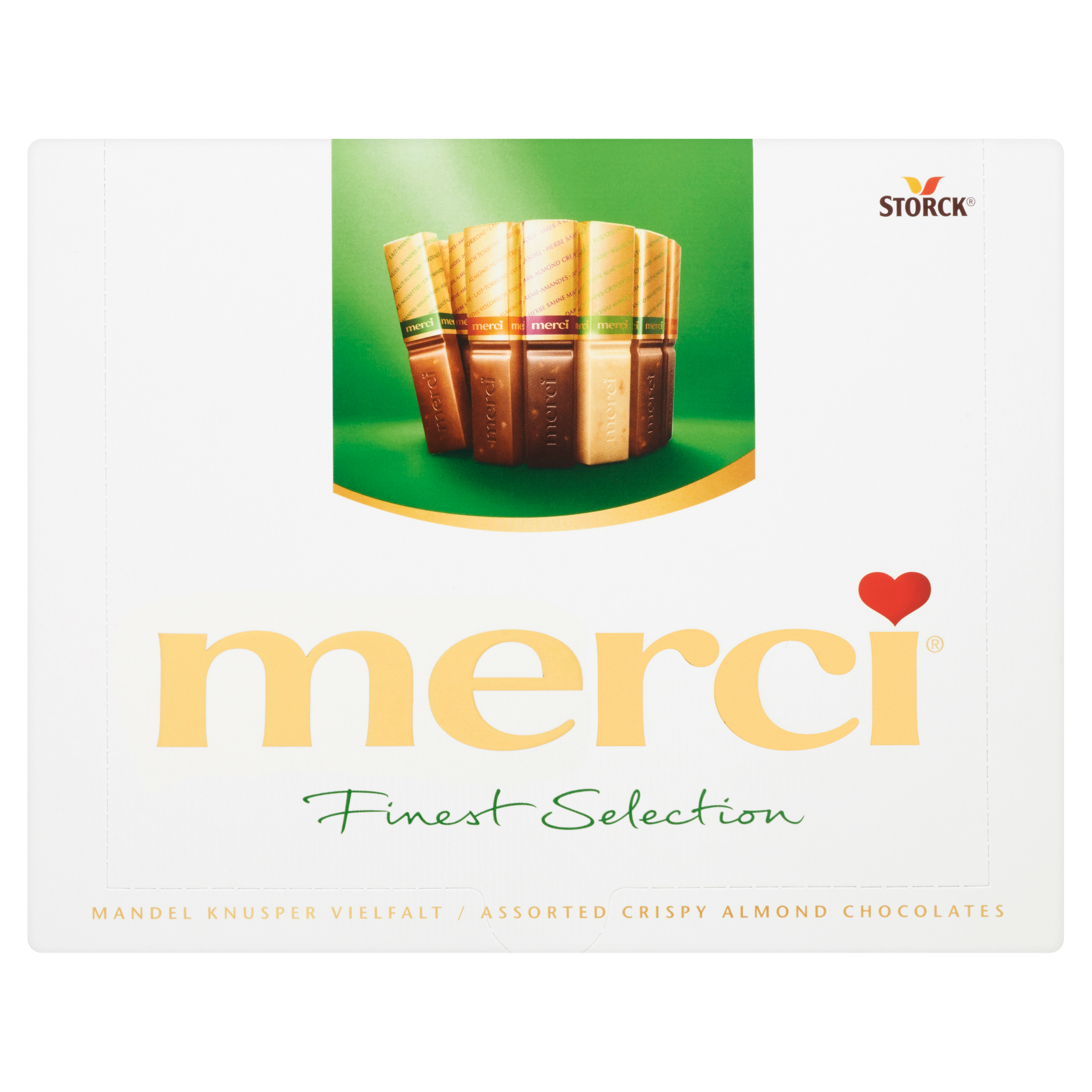 Merci Finest Selection 4 Verschillende Chocoladespecialiteiten met Amandel 250 g