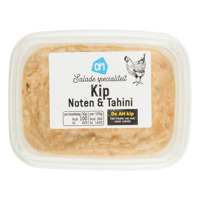 Huismerk Kip/noten met tahina als basis