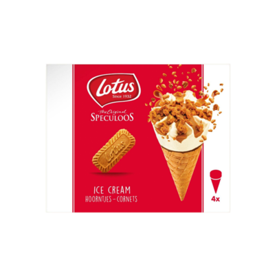 Lotus Speculoos Ijs Hoorntje 115 ml 4 x 1 Ijsje
