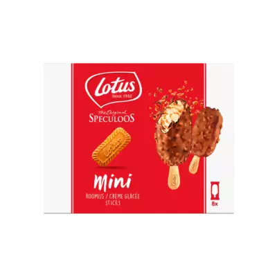 Lotus The Original Speculoos Roomijs Mini Sticks 8 Stuks