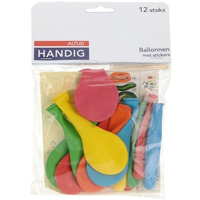 Altijd Handig ballonnen met stickers 12 stuks